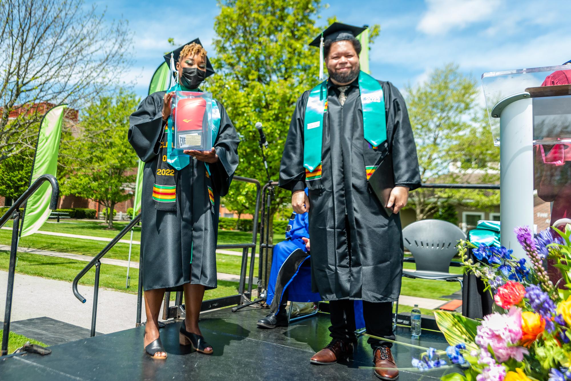 Two graduates at Class of 2022 Graduation